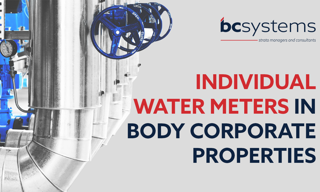 Individual water meters in body corporate properties